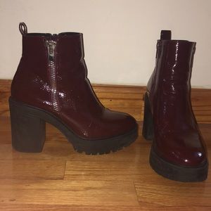 Steve Madden Dark Red Booties, size 6